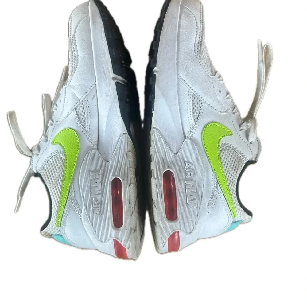 Nike White Air Max Excee CW5606-100 Lace Up Shoes Women’s sz. 7 Orange Blue Gr.